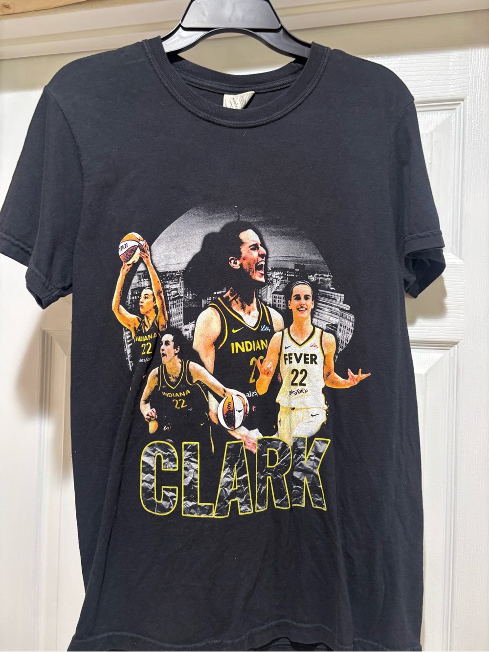Natalie Clark Indiana Fever Graphic Tee - Black & Yellow